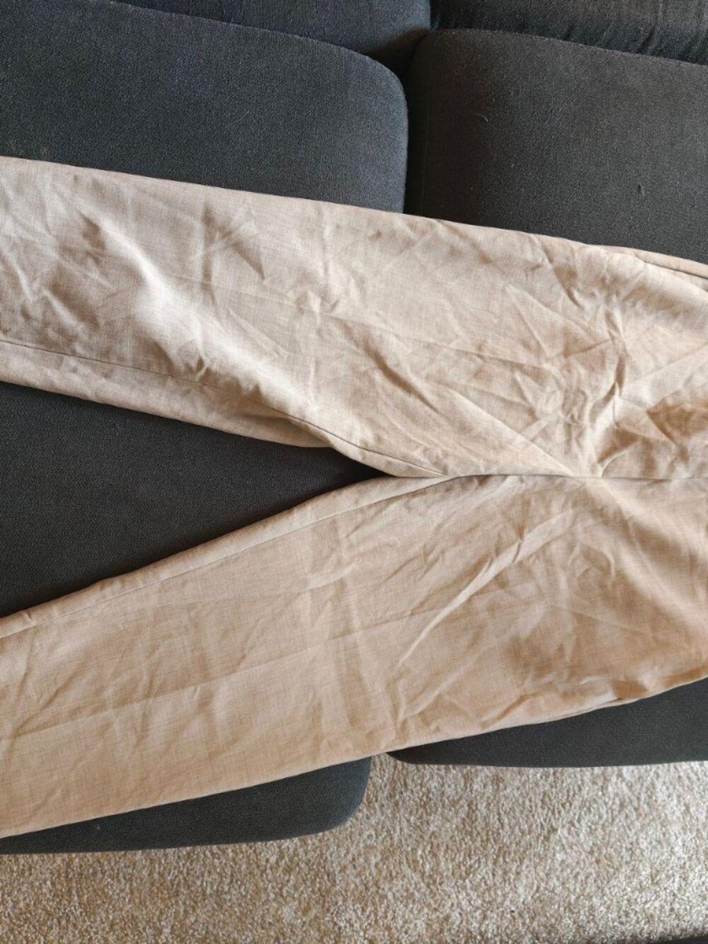 Babaton Women's Beige Linen Pants